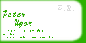 peter ugor business card